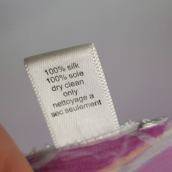 Urban Outfitters Kimchi Blue Silk Flowy Sheer Purple Floral Swim Cover-Up Size M - Picture 10 of 11